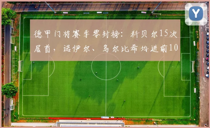 德甲门将赛季零封榜：科贝尔15次居首，诺伊尔、乌尔比希均进前10