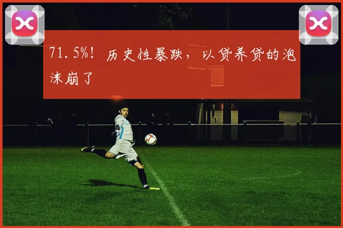 71.5%！历史性暴跌，以贷养贷的泡沫崩了